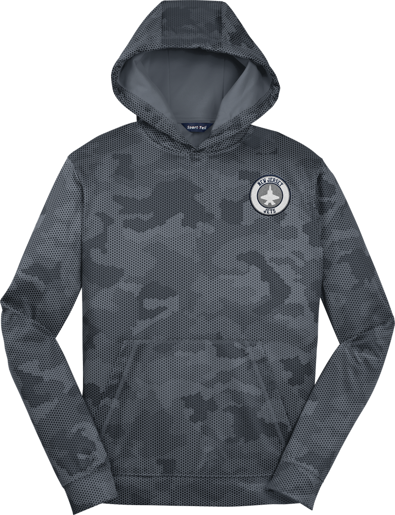 NJ Jets Youth Sport-Wick CamoHex Fleece Hooded Pullover