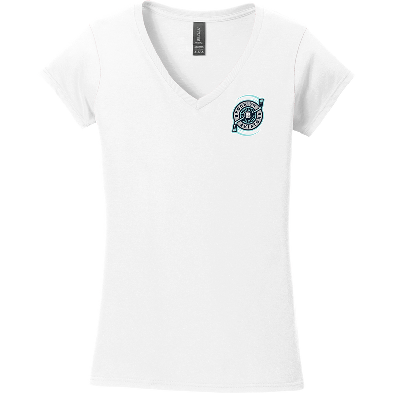 Brooklyn Aviators Softstyle Ladies Fit V-Neck T-Shirt