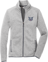 CT Bobcats Ladies Sweater Fleece Jacket