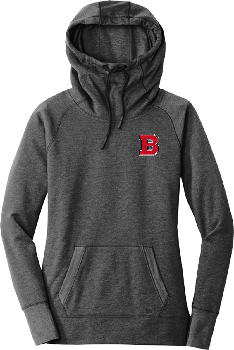 CT Bobcats New Era Ladies Tri-Blend Fleece Pullover Hoodie