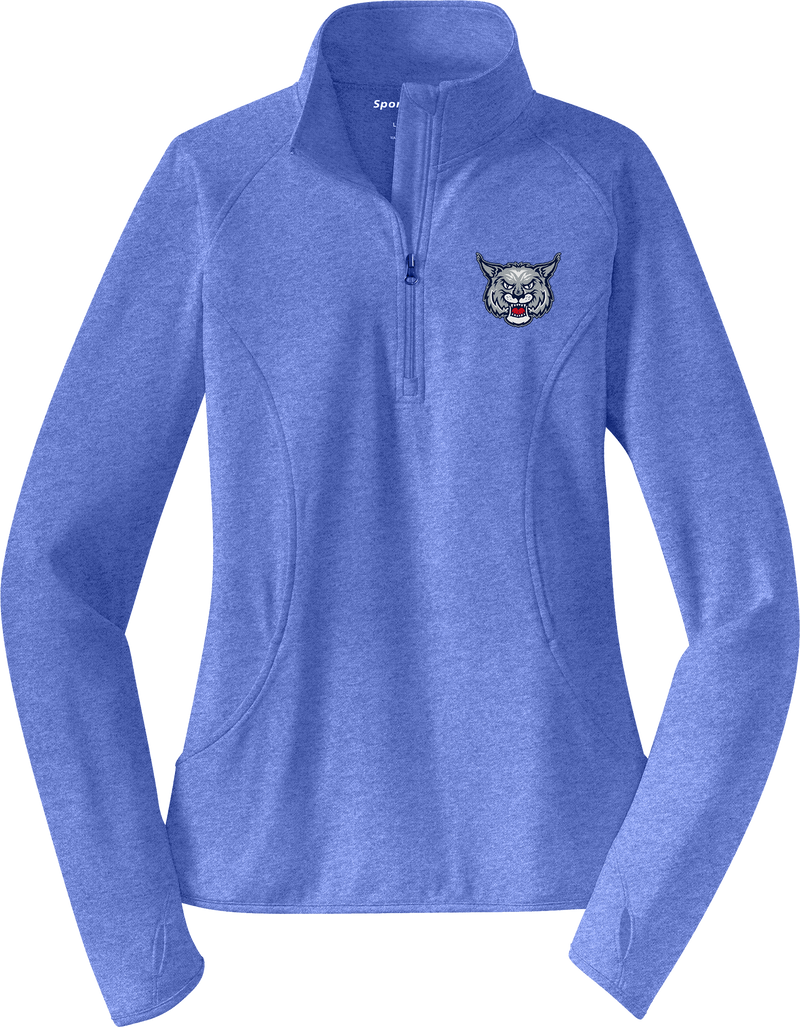 CT Bobcats Ladies Sport-Wick Stretch 1/4-Zip Pullover