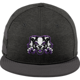 Lady Badgers New Era Shadow Heather Striped Flat Bill Snapback Cap