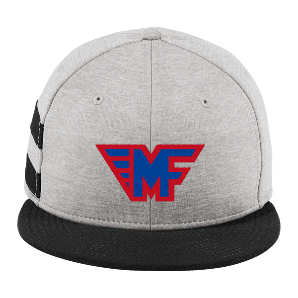 Mid-Fairfield New Era Shadow Heather Striped Flat Bill Snapback Cap