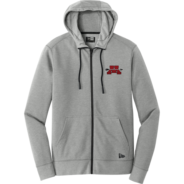 Mercer Arrows New Era Tri-Blend Fleece Full-Zip Hoodie