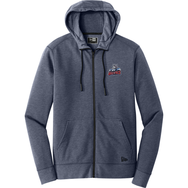 Hartford Jr. Wolfpack New Era Tri-Blend Fleece Full-Zip Hoodie