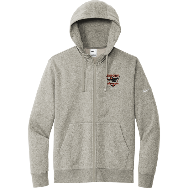 Biggby Bombers Nike Club Fleece Sleeve Swoosh Full-Zip Hoodie