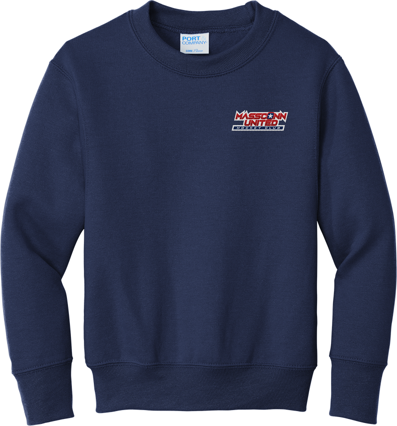 Mass Conn United Youth Core Fleece Crewneck Sweatshirt