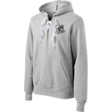 Hard Edge Hockey Lace Up Pullover Hooded Sweatshirt