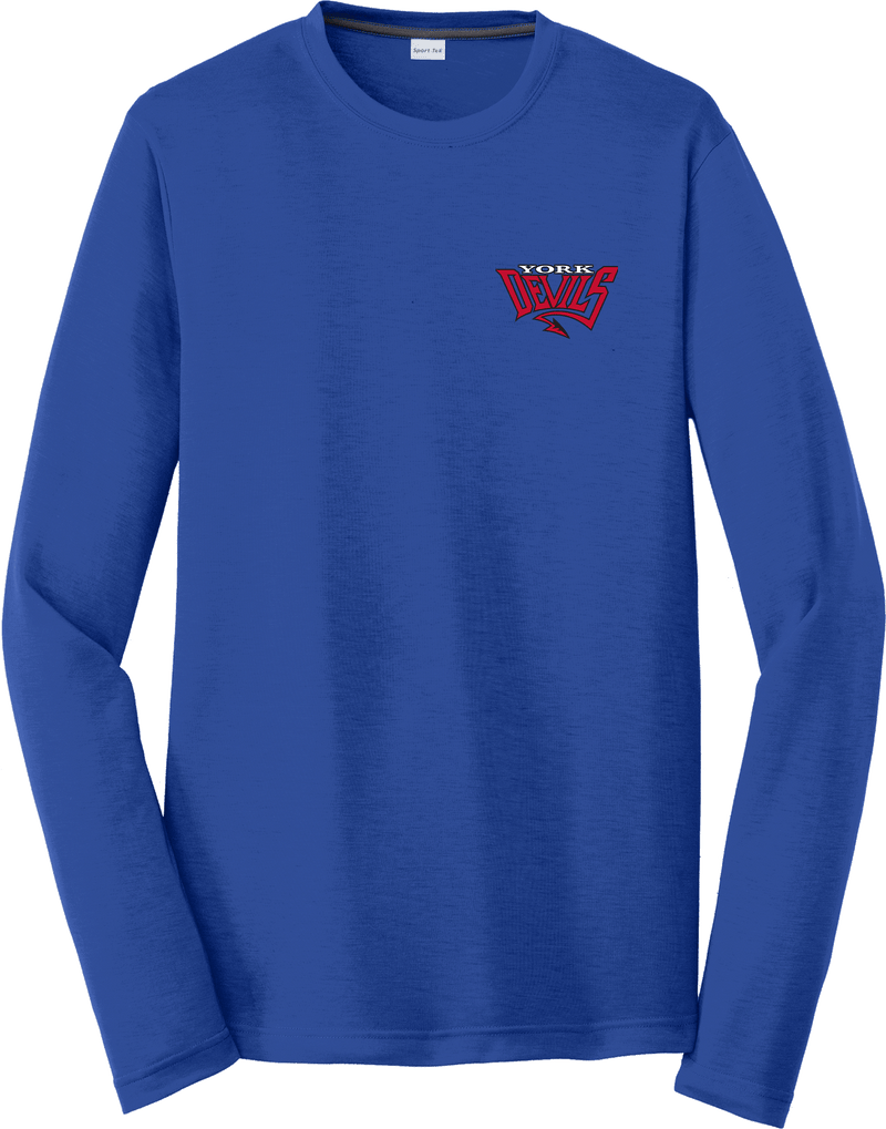 York Devils Long Sleeve PosiCharge Competitor Cotton Touch Tee