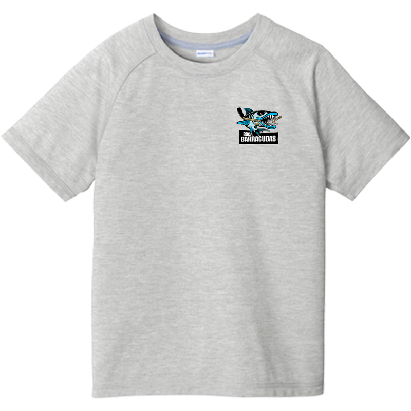 Boca Barracudas Youth PosiCharge Tri-Blend Wicking Raglan Tee